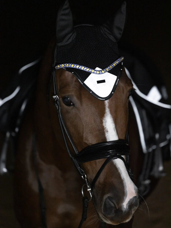 Equestrian Stockholm Ear Bonnet  Luminous Black