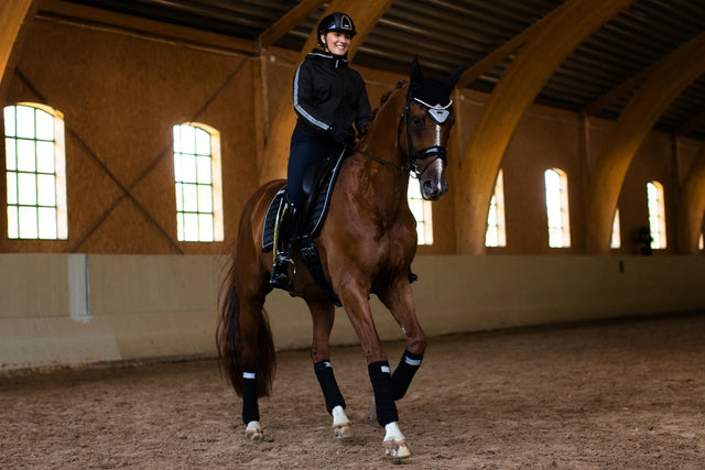 Equestrian Stockholm Ear Bonnet  Luminous Black