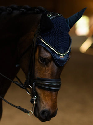 Equestrian Stockholm Ear Bonnet Modern Tech Navy