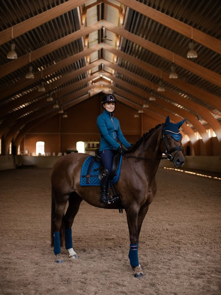 Equestrian Stockholm Dressage Saddle Pad Monaco Blue No Boundaries