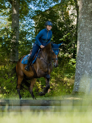 Equestrian Stockholm Jump Saddle Pad Monaco Blue No Boundaries