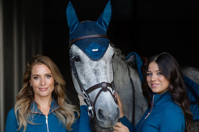 Equestrian Stockholm Ear Bonnet Monaco Blue No Boundaries