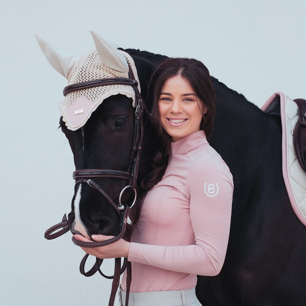 Equestrian Stockholm Ear Bonnet Desert Rose