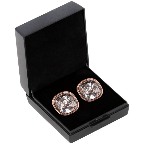 SD Design Illusion Earrings Rose Gold Crystal