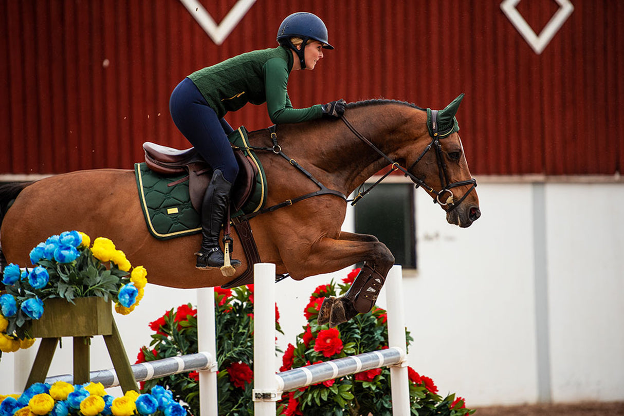 Equestrian Stockholm Jump Saddle Pad Forest Green