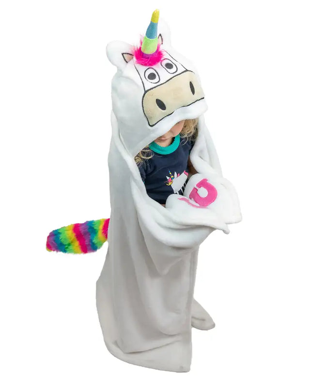 Lazy One Unicorn Childrens Hooded Blanket